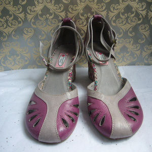 Amerena Chic Purple Wedge Sandal 41/ 9 Ankle strap